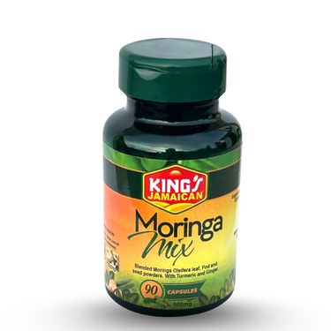 Jamaican Moringa 90 count vegan capsules. Leaf, seed and pods
